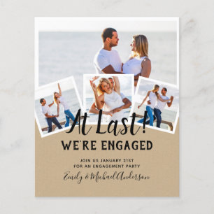 BUDGET PHOTO ENGAGEMENT INVITE - any color Flyer