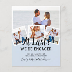 BUDGET PHOTO ENGAGEMENT INVITE - any color  Flyer