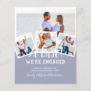 BUDGET PHOTO ENGAGEMENT INVITE - any color  Flyer