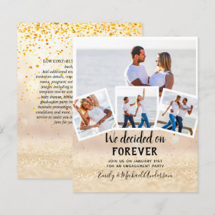 BUDGET PHOTO ENGAGEMENT QUOTE INVITES - ANY COLOR