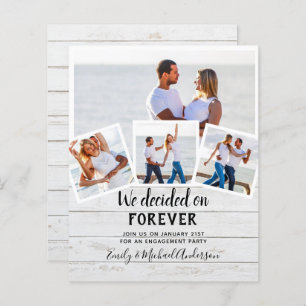 BUDGET PHOTO ENGAGEMENT QUOTE INVITES - ANY COLOR