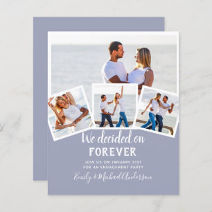 BUDGET PHOTO ENGAGEMENT QUOTE INVITES - ANY COLOR