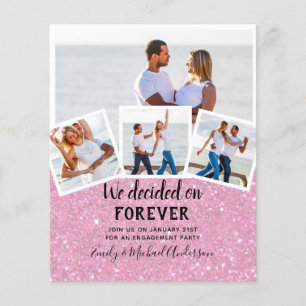 BUDGET PHOTO ENGAGEMENT QUOTE INVITES - ANY COLOR FLYER