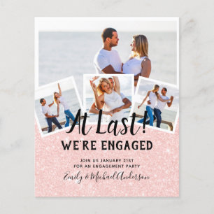 BUDGET PHOTO ENGAGEMENT QUOTE INVITES - ANY COLOR FLYER