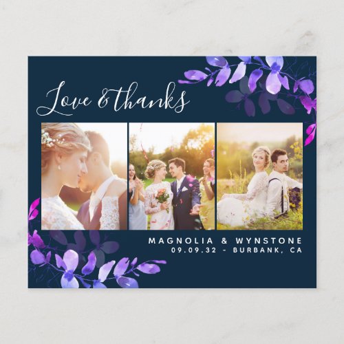 Budget Photo Eucalyptus Wedding Thank You Card