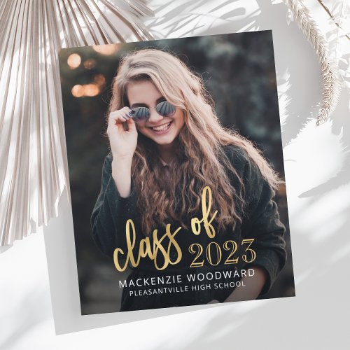 Budget Photo Gold Class Year Grad Announcement