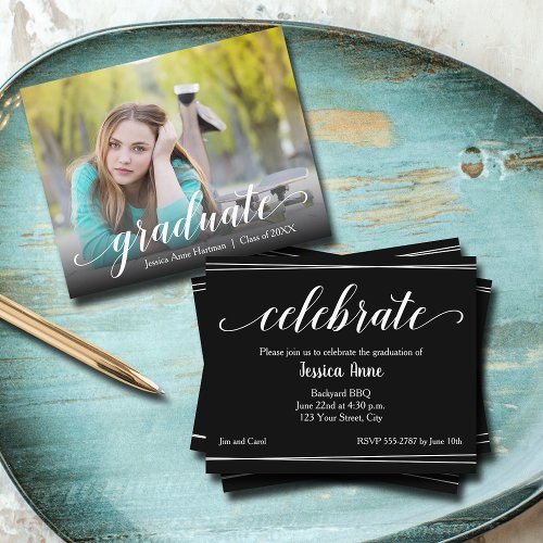 Budget Photo Graduate Party Invitations