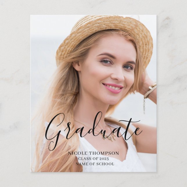 Budget Photo Graduation Announcement (Front)