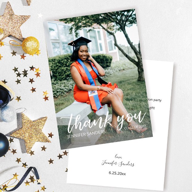 Budget Photo Graduation Hat Calligraphy Thank You  (Creator Uploaded)