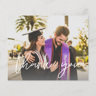 Budget Photo Graduation Hat Chalkboard Thank You Flyer