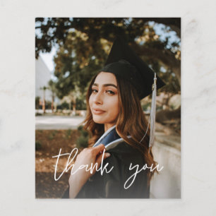 Budget Photo Graduation Hat ChalkboardV Thank You Flyer