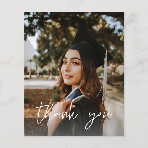 Budget Photo Graduation Hat ChalkboardV Thank You Flyer