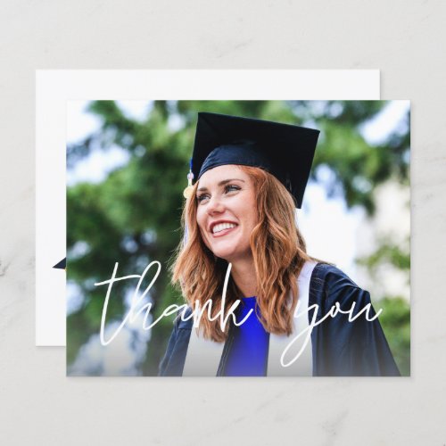 Budget Photo Graduation Hat White Thank You 