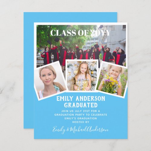 BUDGET Photo GRADUATION Invite Announcement ThankU