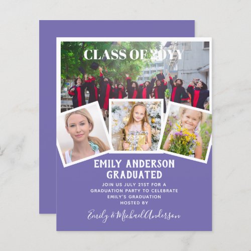 BUDGET Photo GRADUATION Invite Announcement ThankU