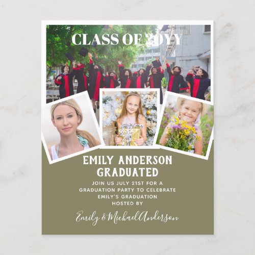 BUDGET Photo GRADUATION Invite Announcement ThankU Flyer