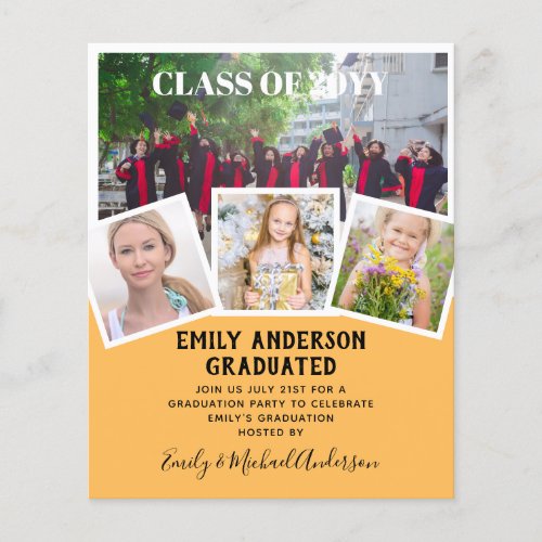 BUDGET Photo GRADUATION Invite Announcement ThankU Flyer