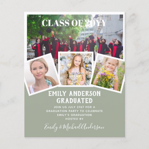 BUDGET Photo GRADUATION Invite Announcement ThankU Flyer