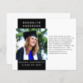 BUDGET Photo Graduation Message Announcement (Front/Back)