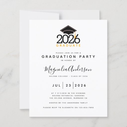 BUDGET Photo Graduation Party Invitation | Zazzle