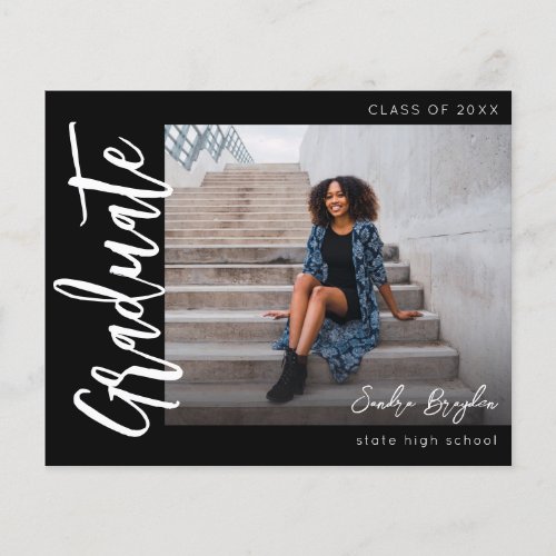 Budget Photo H MOD Chic 5 Graduation Announcement