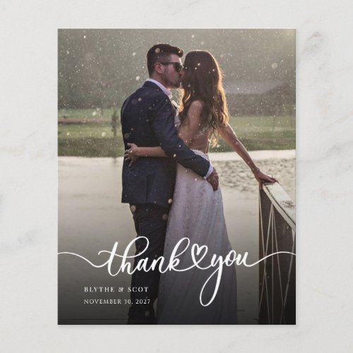 Budget Photo Hand_Lettered Wedding Thank You Card