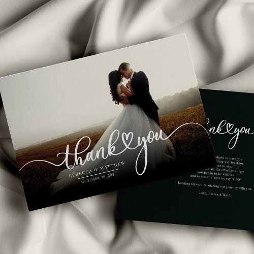 Budget Photo Hand_Lettered Wedding Thank You Note Card