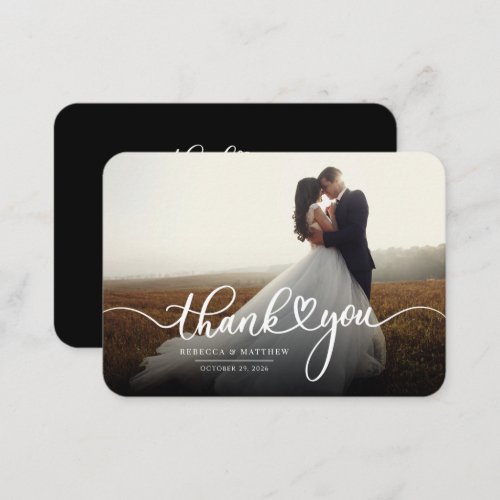 Budget Photo Hand_Lettered Wedding Thank You Note Card