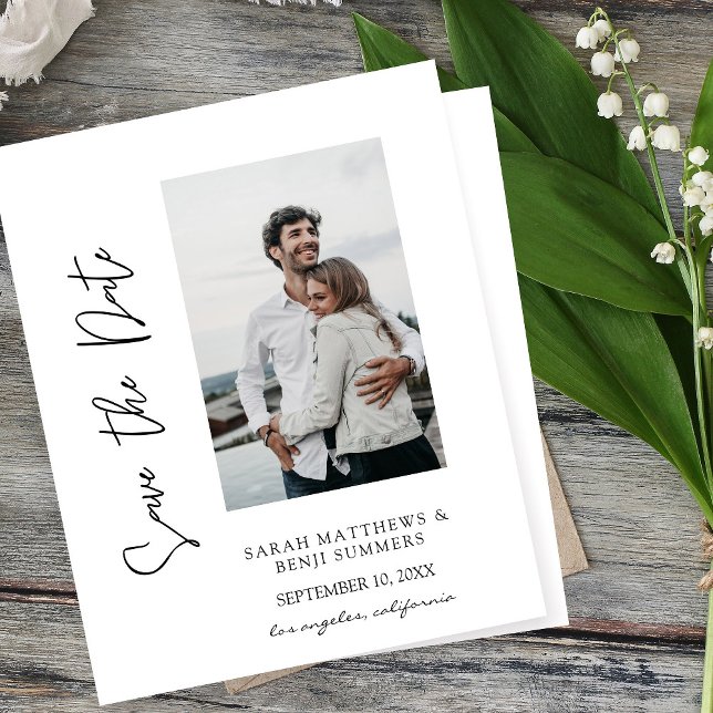 Budget Photo & Hand Typography Save the Date (Creator Uploaded)