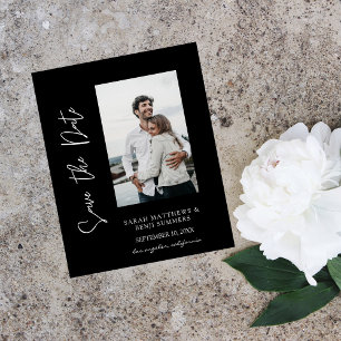 Budget Photo Hand Typography Save the Date B Flyer