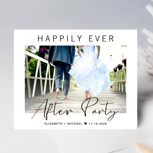 Budget Photo Happily Ever After Wedding Invitation