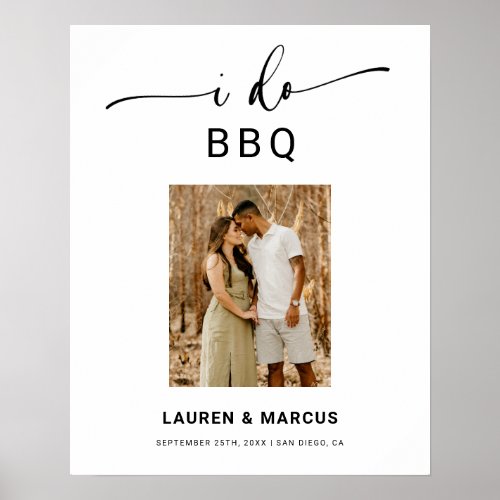 Budget Photo I Do BBQ Engagement Welcome Sign