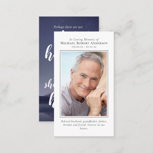 Budget Photo Inspirational Memorial Card