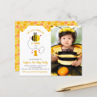 Budget Photo Little Honey Bee Birthday Invitation