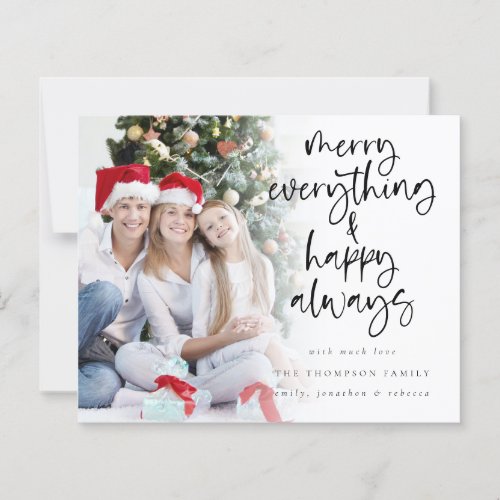 Budget Photo Merry Everything Christmas Card