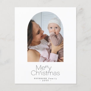 Budget photo minimalist Christmas Holiday Card Flyer