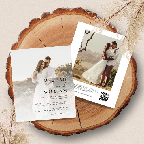 Budget Photo Online RSVP Wedding Invitation Flyer