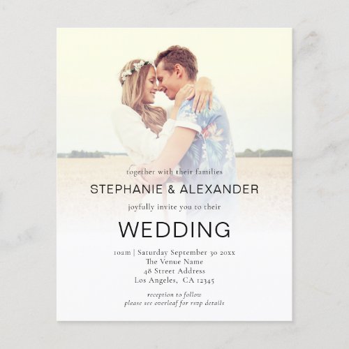 Budget Photo Overlay QR Code Wedding Invite