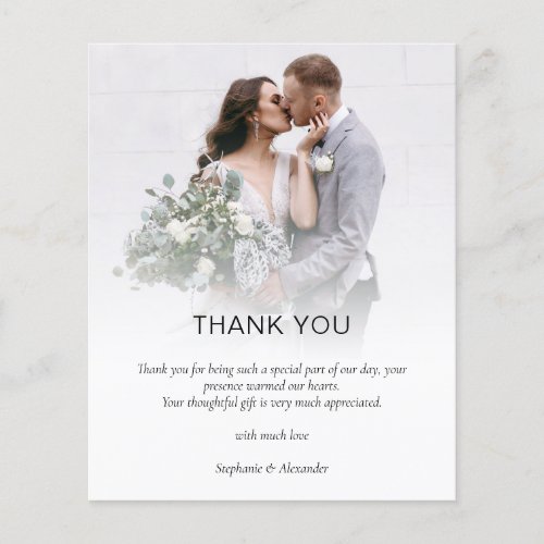 Budget Photo Overlay QR Code Wedding Thank You