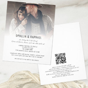 Budget Photo Overlay QR Fun Informal Wedding