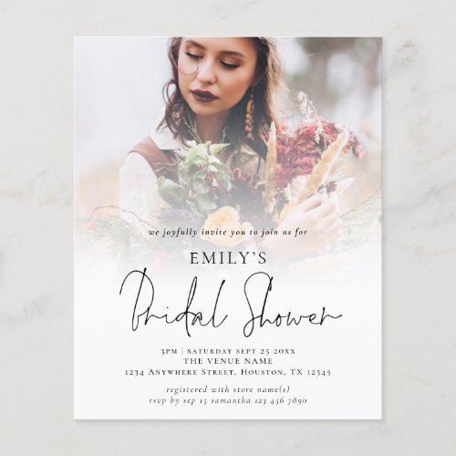 Budget Photo Overlay Script Bridal Shower Invite