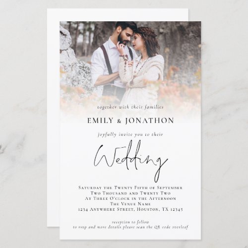 Budget Photo Overlay Script QR Code Wedding Invite