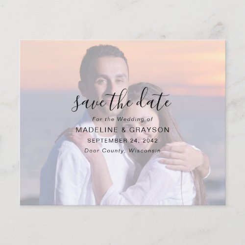 BUDGET Photo Overlay Script Wedding Save The Date