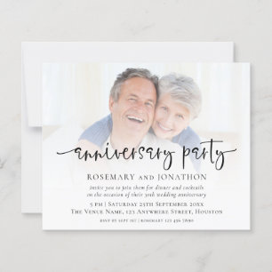 Budget Photo Overlay Wedding Anniversary Invite