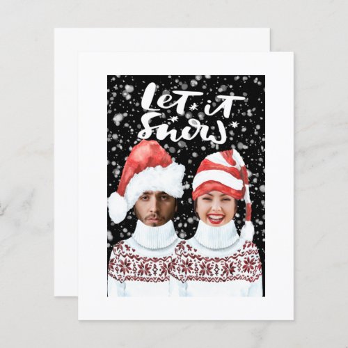 BUDGET Photo Personalized Christmas Let It Snow