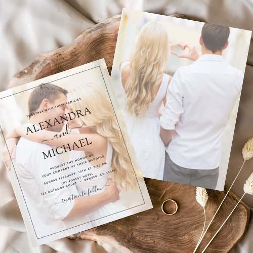 Budget Photo Picture Wedding Invitations