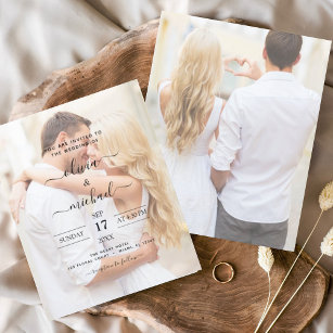 Budget Photo Picture Wedding Invitations Flyer