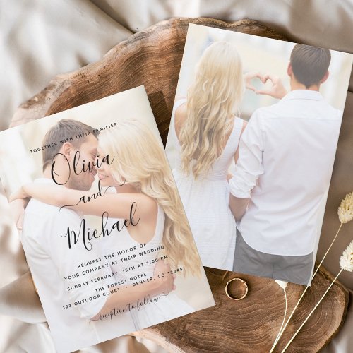 Budget Photo Picture Wedding Invitations Flyer