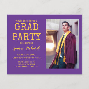 Budget Photo Purple And Gold Graduation Party
