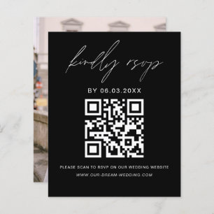 Budget Photo QR Code RSVP Minimalist Wedding